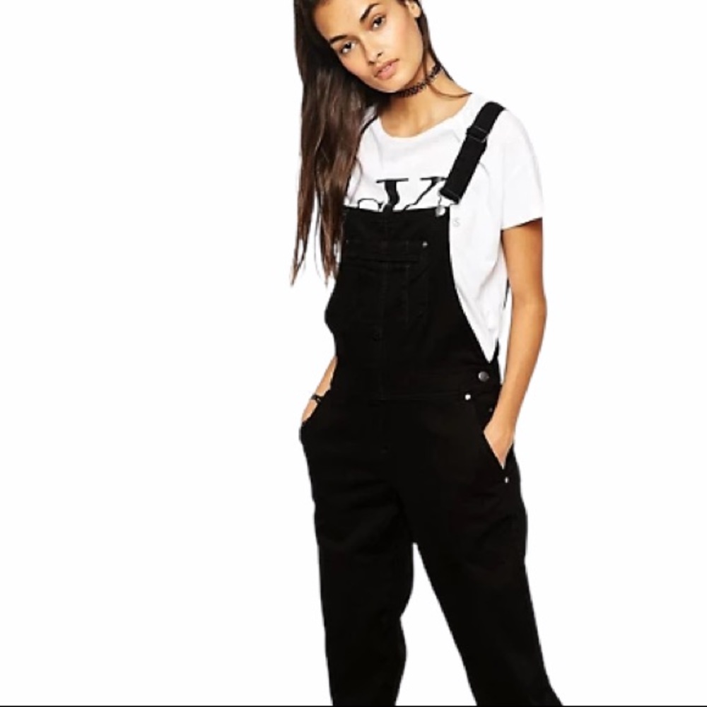 ASOS 90s style black overalls